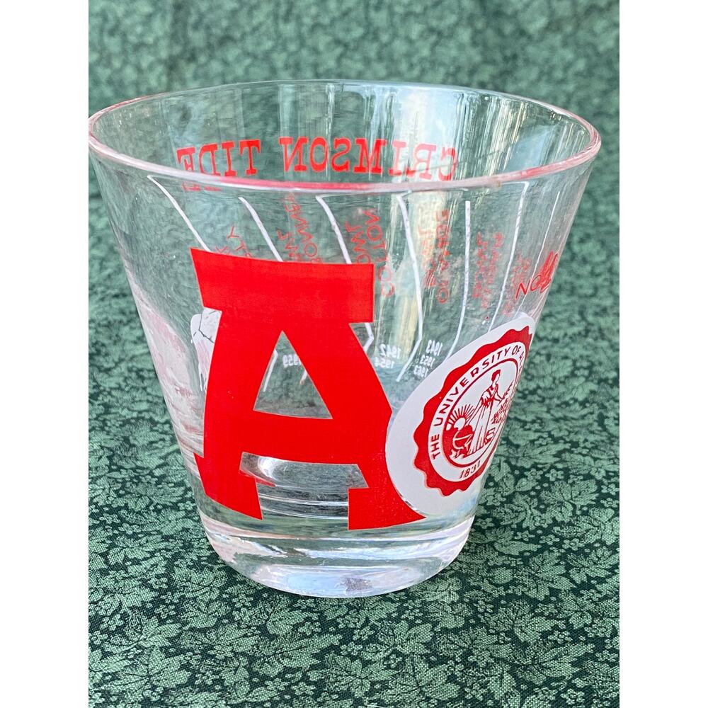 Vintage Alabama‎ Crimson Tide No. 1 in '61 Championship Highball Glass